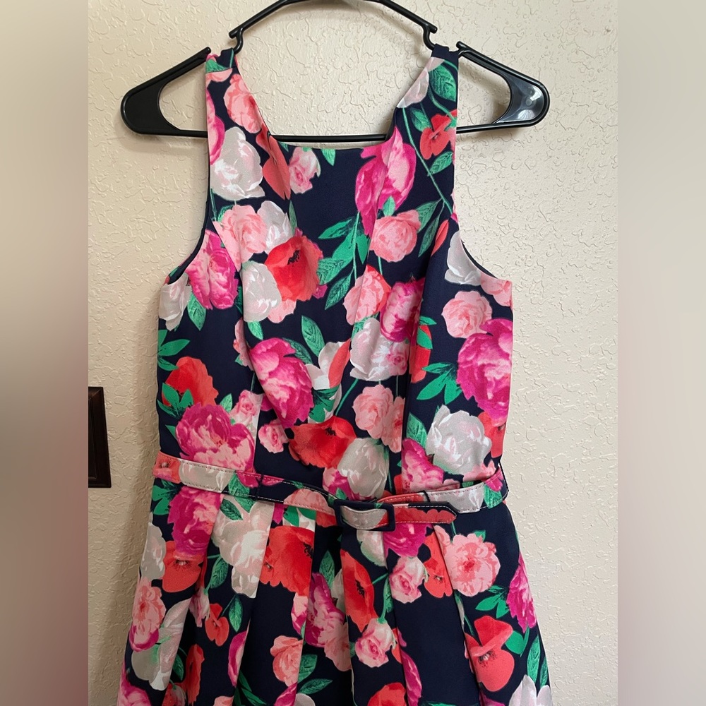 Eliza J floral belted Floral Gown.